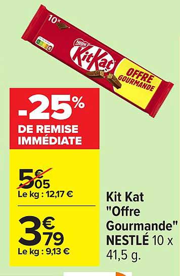 Kit Kat "Offre Gourmande" NESTLÉ 10 x 41,5 g