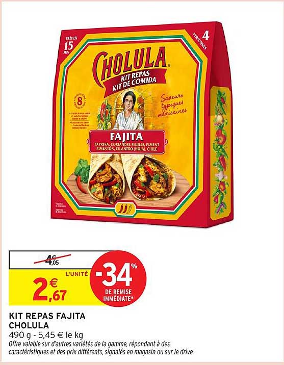 KIT REPAS FAJITA CHOLULA