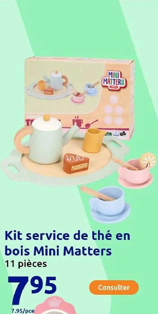 Kit service de thé en bois Mini Matters