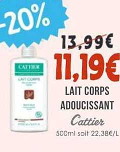 LAIT CORPS ADOUCISSANT Cattier