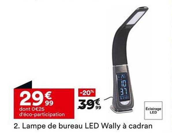 Lampe de bureau LED Wally à cadran