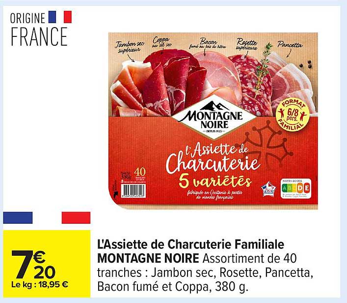 L'Assiette de Charcuterie Familiale MONTAGNE NOIRE