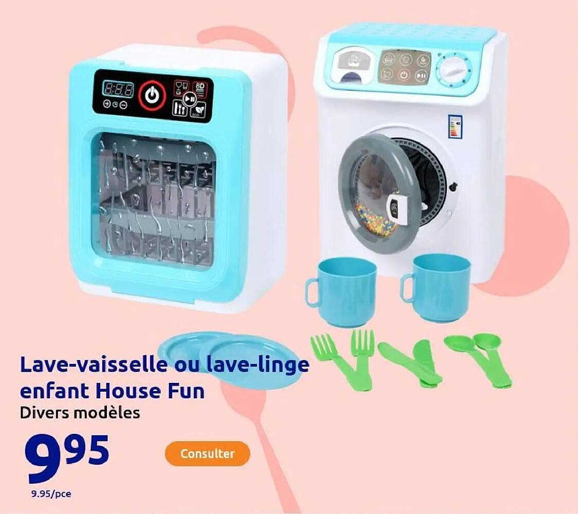 Lave-vaisselle ou lave-linge enfant House Fun