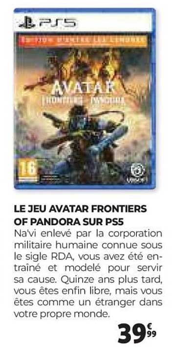 LE JEU AVATAR FRONTIERS OF PANDORA SUR PS5