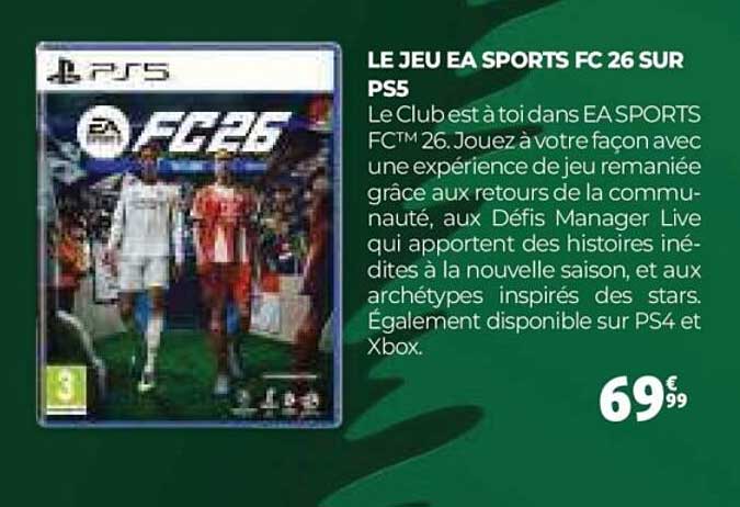 LE JEU EA SPORTS FC 26 SUR PS5