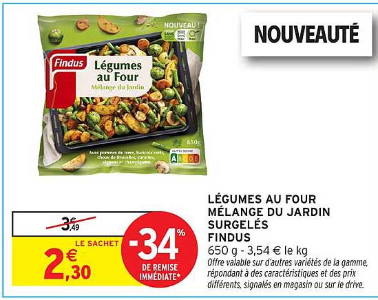 LÉGUMES AU FOUR MÉLANGE DU JARDIN SURGELÉS