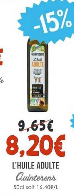 L'HUILE ADULTE Quintesens
