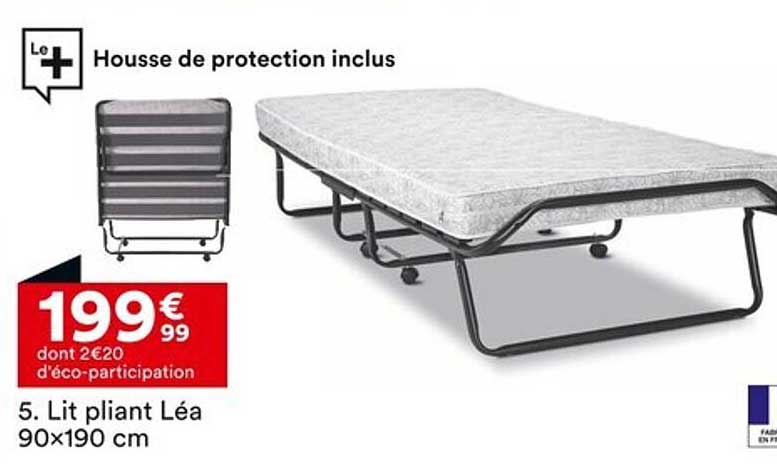 Lit pliant Léa 90x190 cm