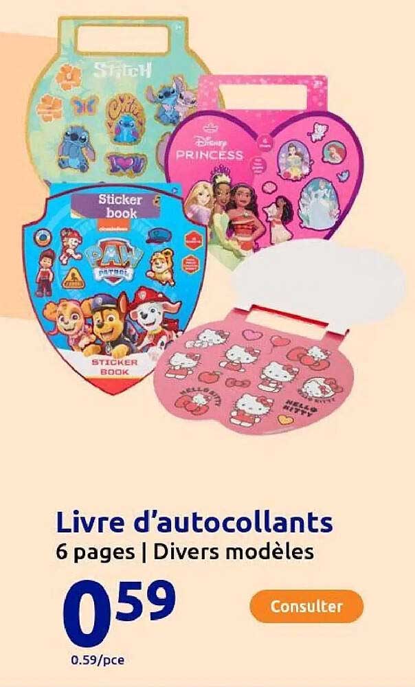 Livre d'autocollants