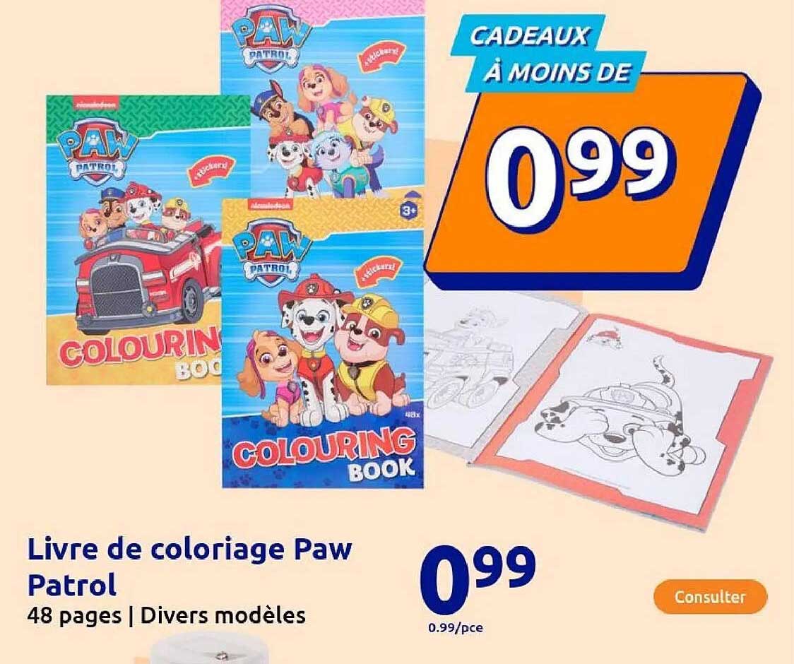 Livre de coloriage Paw Patrol