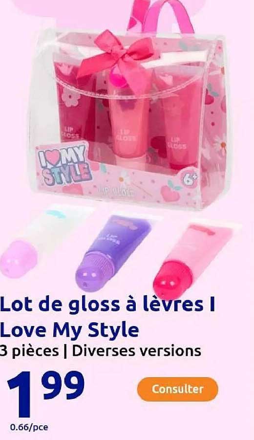 Lot de gloss à lèvres I Love My Style