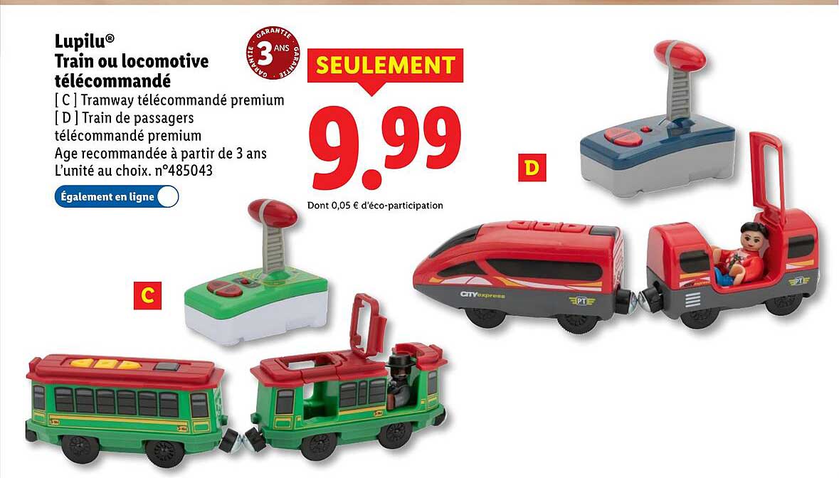 Lupilu® Train ou locomotive télécommandé