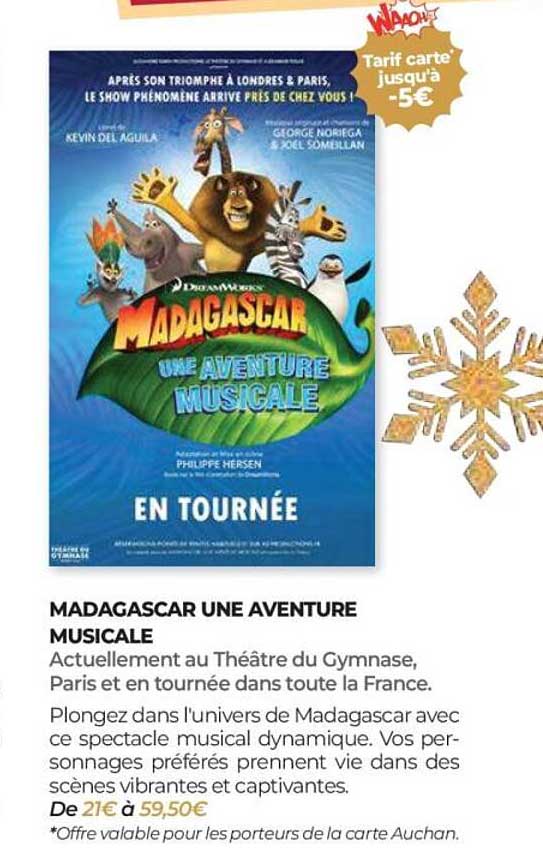 MADAGASCAR UNE AVENTURE MUSICALE