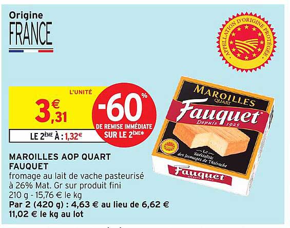 MAROILLES AOP QUART FAUQUET