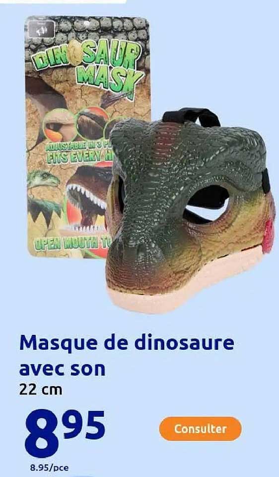 Masque de dinosaure avec son