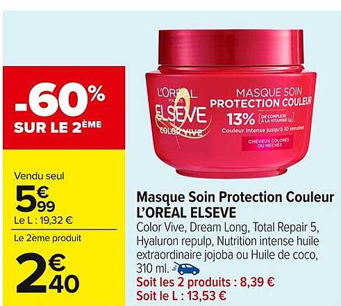 Masque Soin Protection Couleur L'ORÉAL ELSEVE