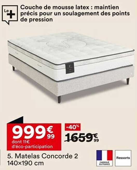 Matelas Concorde 2 140x190 cm