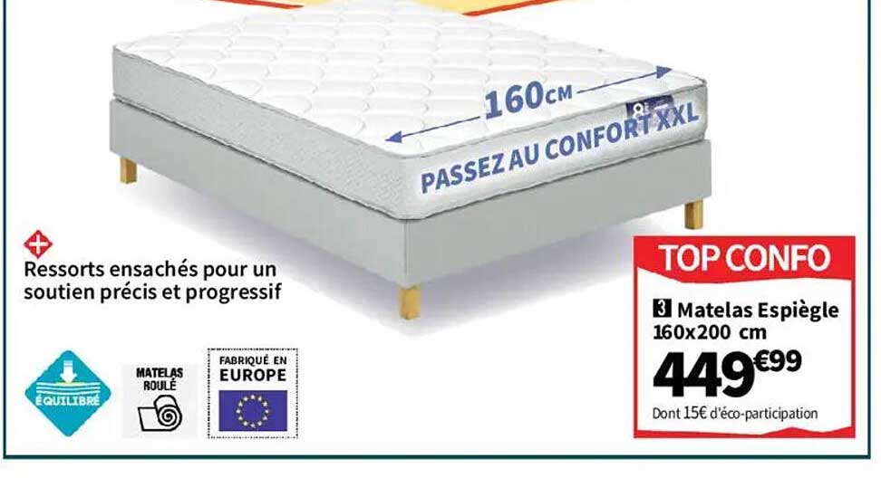Matelas Espiègle 160x200 cm