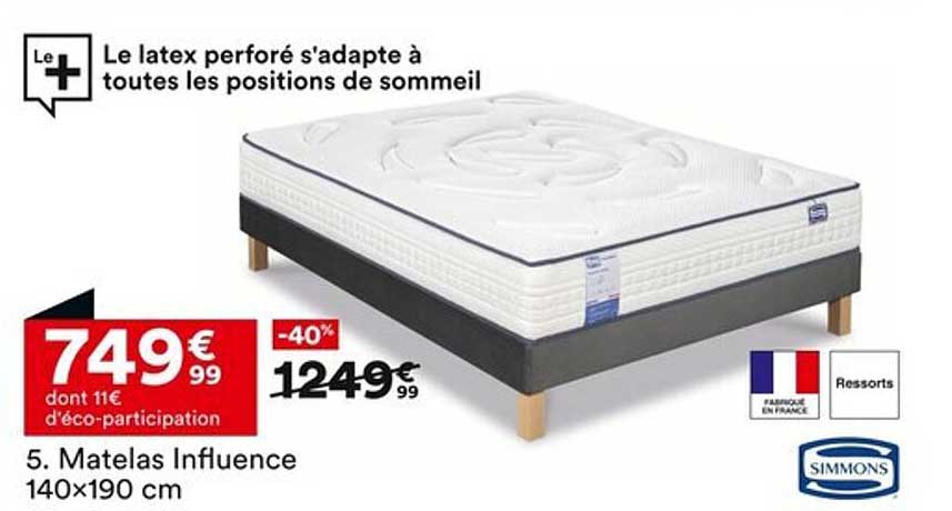 Matelas Influence 140x190 cm