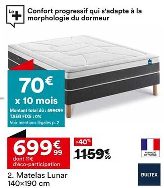 Matelas Lunar 140x190 cm