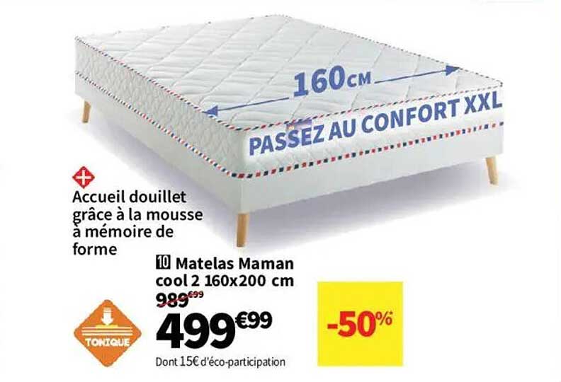 Matelas Maman cool 2 160x200 cm
