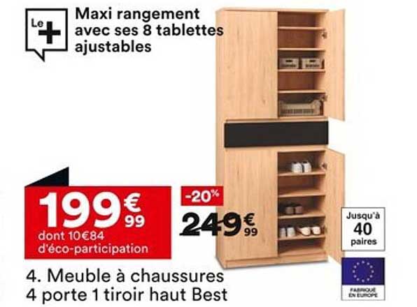 Maxi rangement avec ses 8 tablettes ajustables