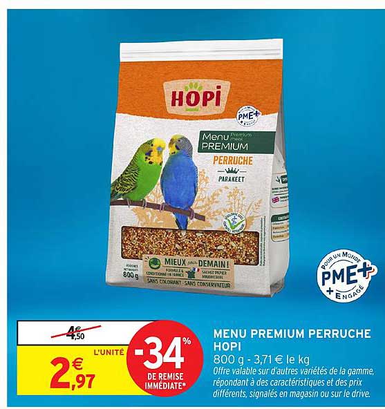 MENU PREMIUM PERRUCHE HOPI