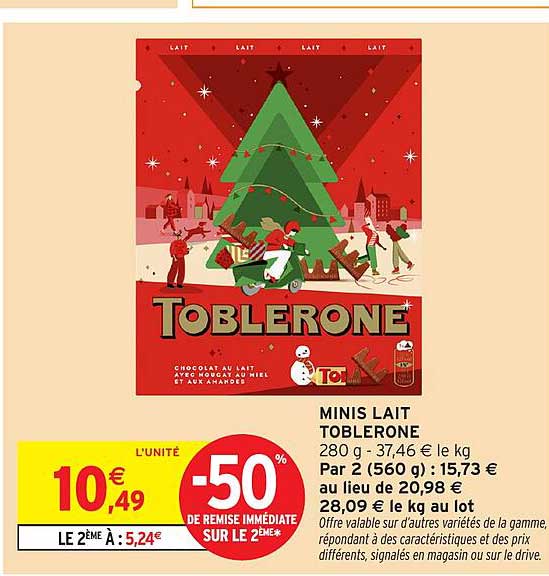 MINIS LAIT TOBLERONE