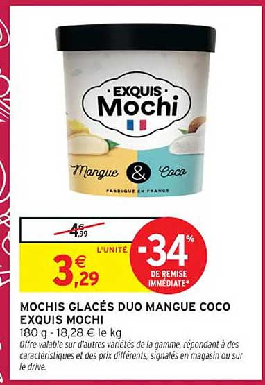 MOCHIS GLACÉS DUO MANGUE COCO EXQUIS MOCHI