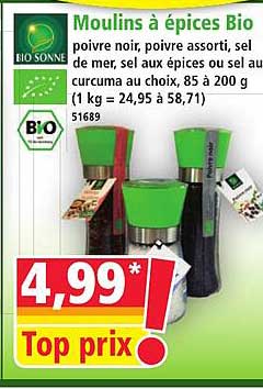 Moulins à épices Bio