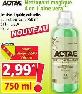 Nettoyant magique 4 en 1 aloe vera