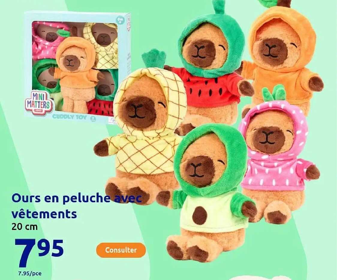 Ours en peluche avec vêtements
