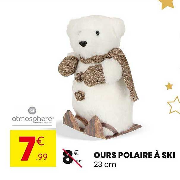 OURS POLAIRE À SKI