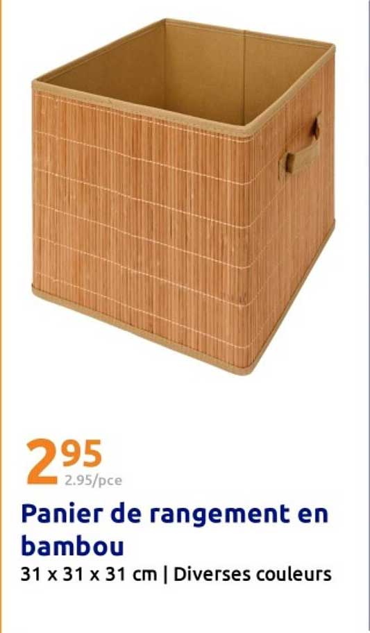 Panier de rangement en bambou