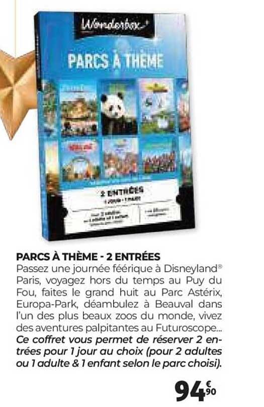 PARCS À THÈME - 2 ENTRÉES
