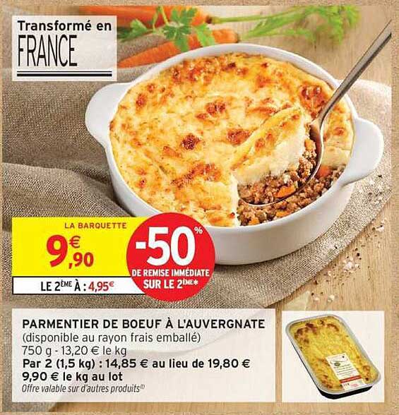 PARMENTIER DE BOEUF À L'AUVERGNATE