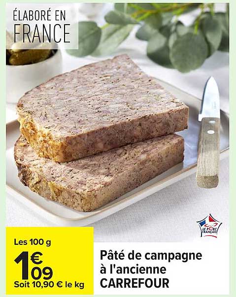 Pâté de campagne à l’ancienne CARREFOUR
