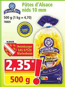 Pâtes d'Alsace nids 10 mm