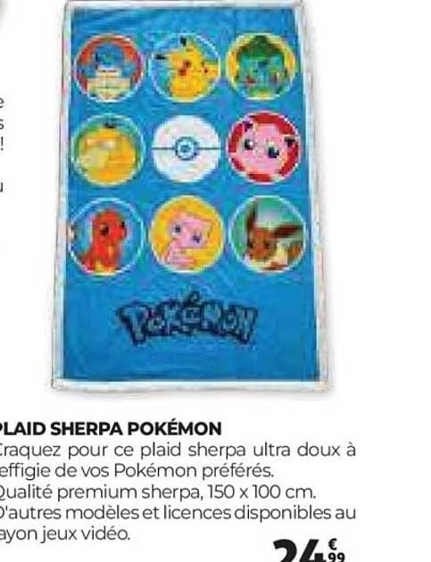 PLAID SHERPA POKÉMON