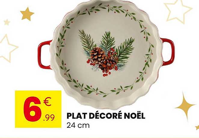 PLAT DÉCORÉ NOËL