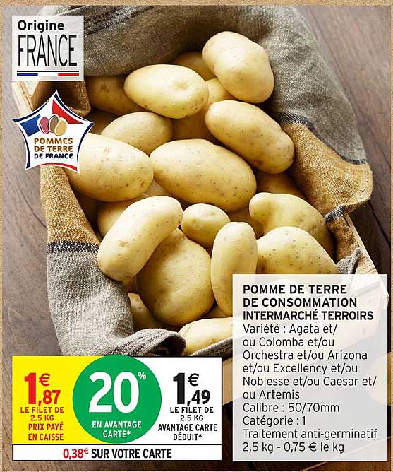 POMME DE TERRE DE CONSOMMATION INTERMARCHÉ TERROIRS