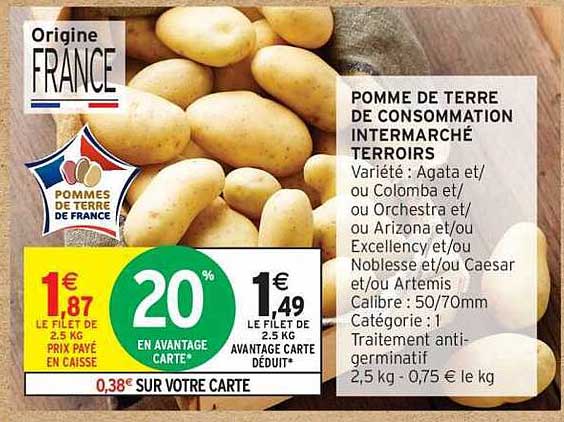 POMME DE TERRE DE CONSOMMATION INTERMARCHÉ TERROIRS