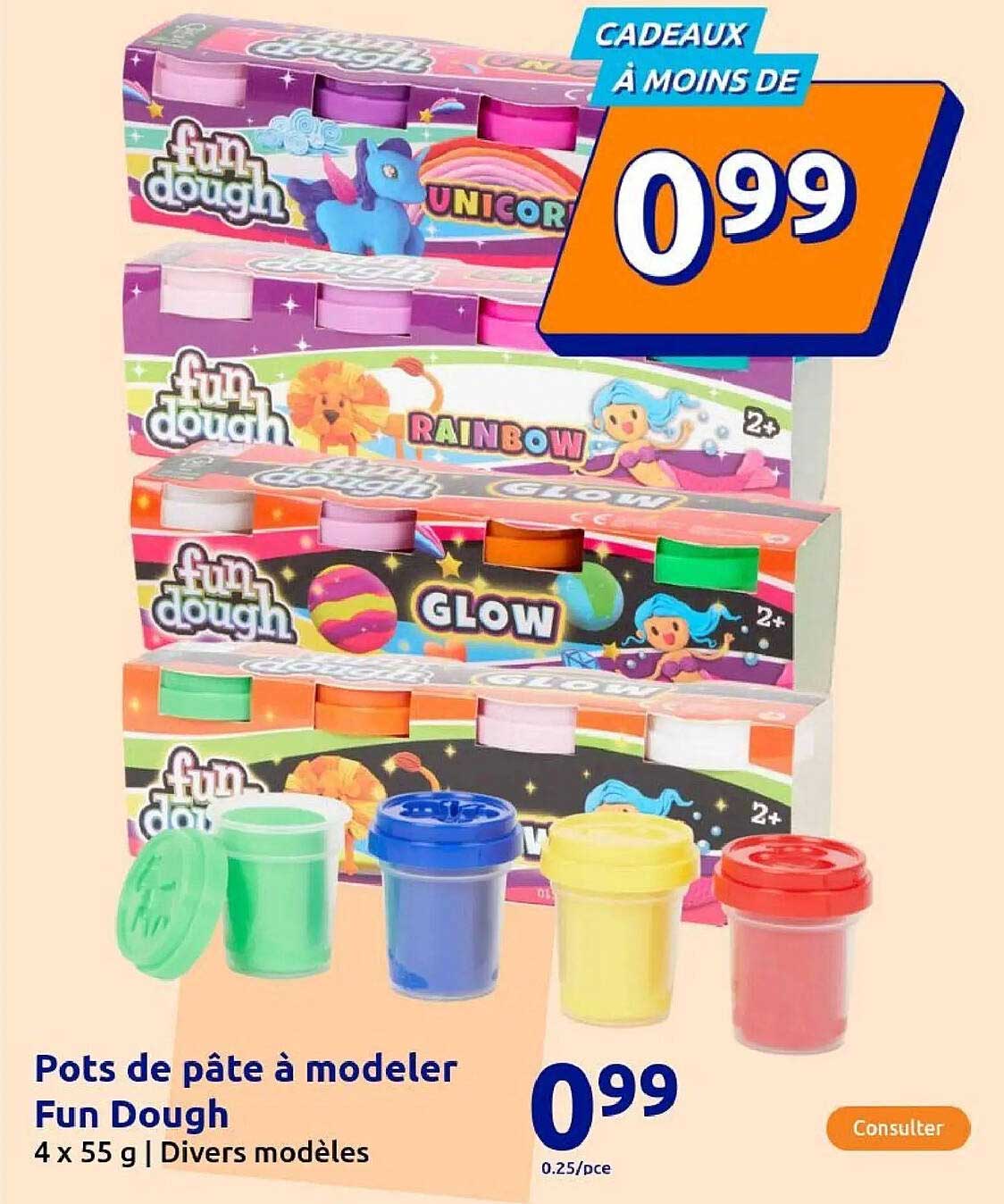 Pots de pâte à modeler Fun Dough