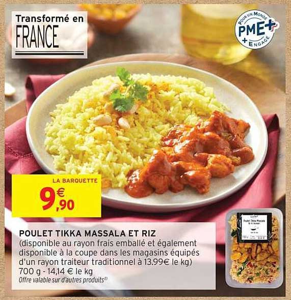 POULET TIKKA MASSALA ET RIZ