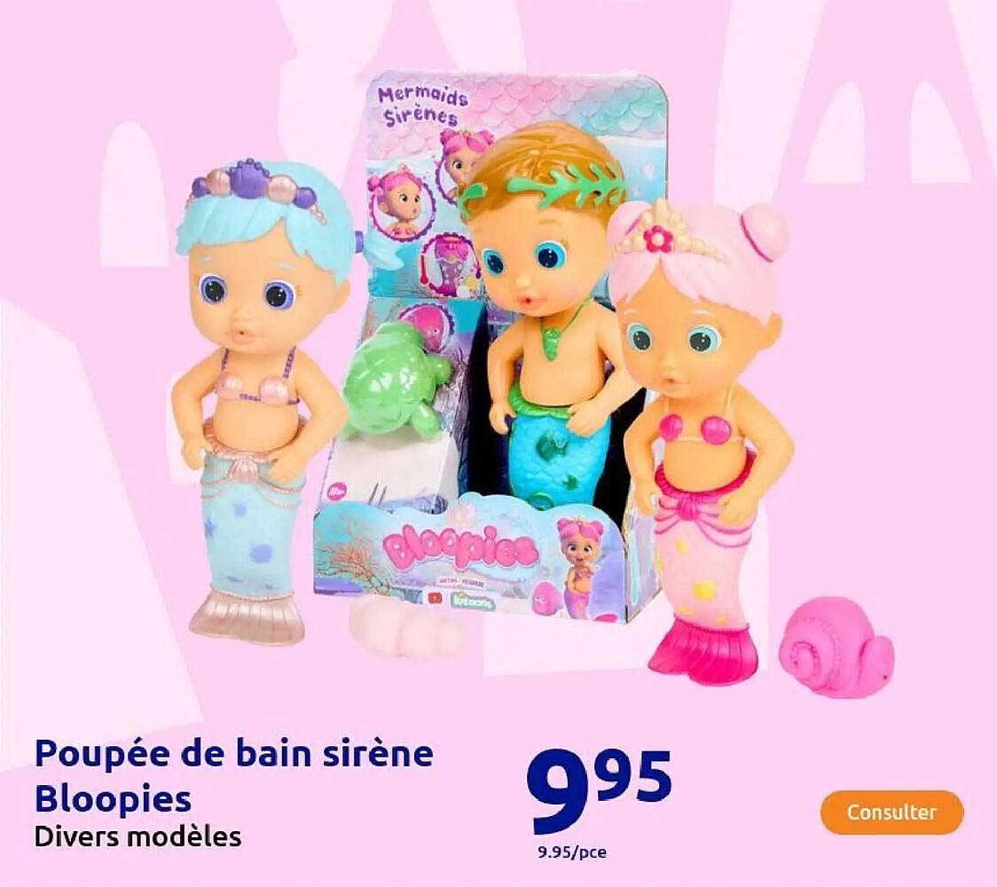 Poupée de bain sirène Bloopies