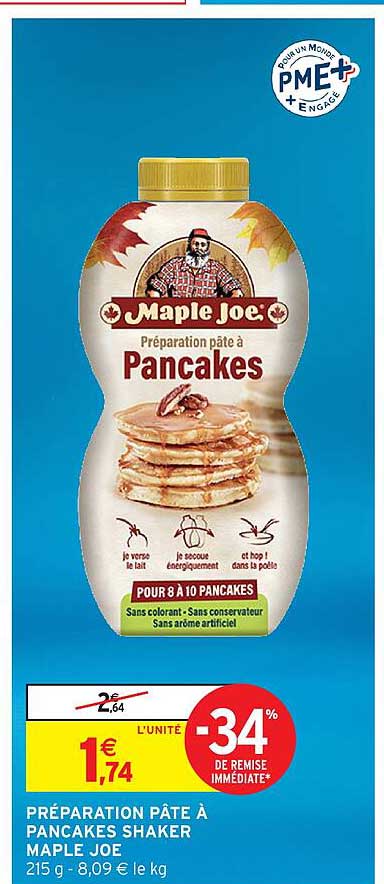 PRÉPARATION PÂTE À PANCAKES SHAKER MAPLE JOE