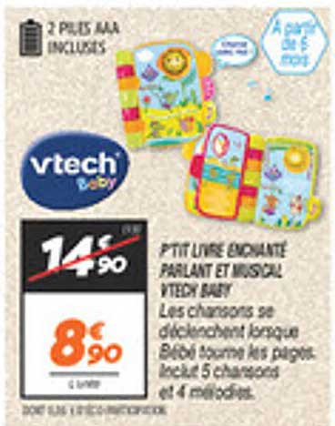 Ptit livre enchanté parlant et musical Vtech Baby