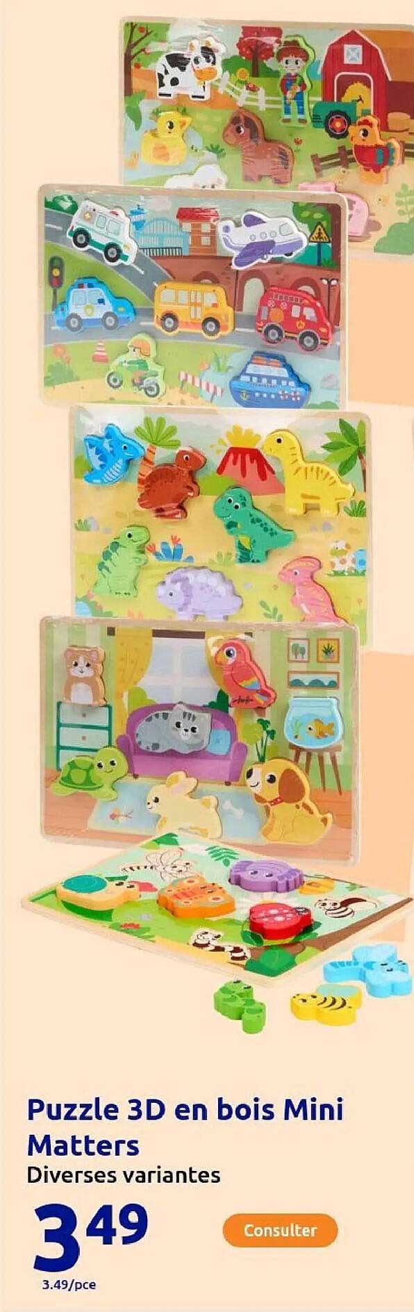 Puzzle 3D en bois Mini Matters