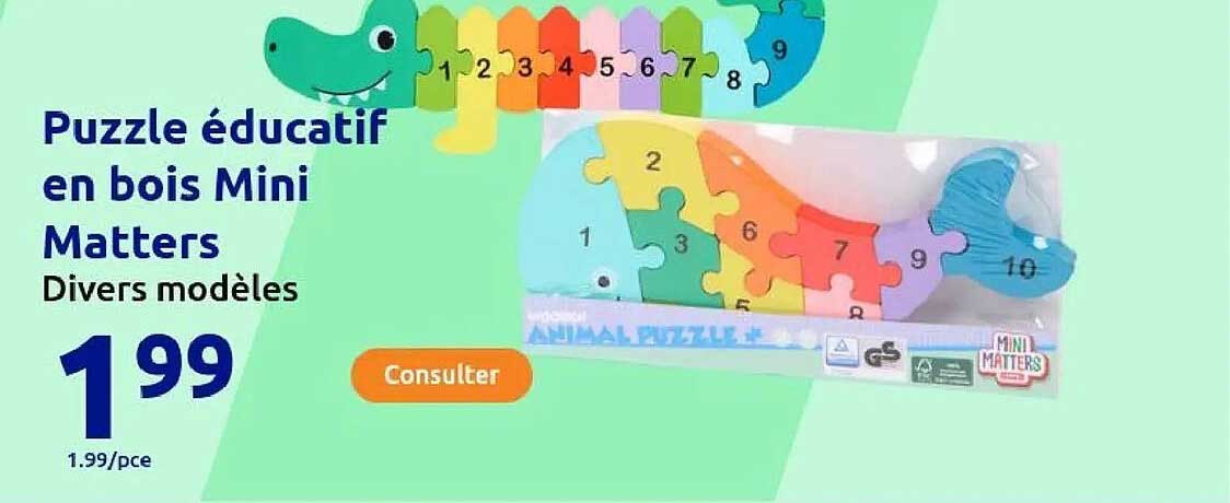 Puzzle éducatif en bois Mini Matters