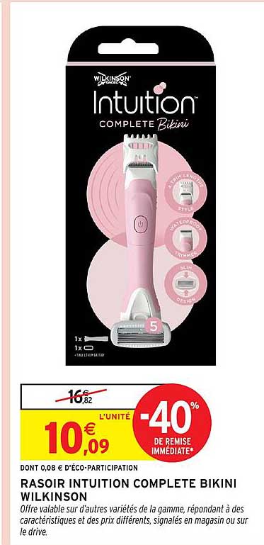 RASOIR INTUITION COMPLETE BIKINI WILKINSON